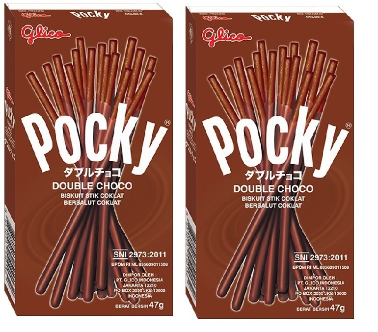 Печенье Pocky Double Choco / Покки шоколадные палочки со вкусом Двойной шоколад 47 гр 2 шт  #1