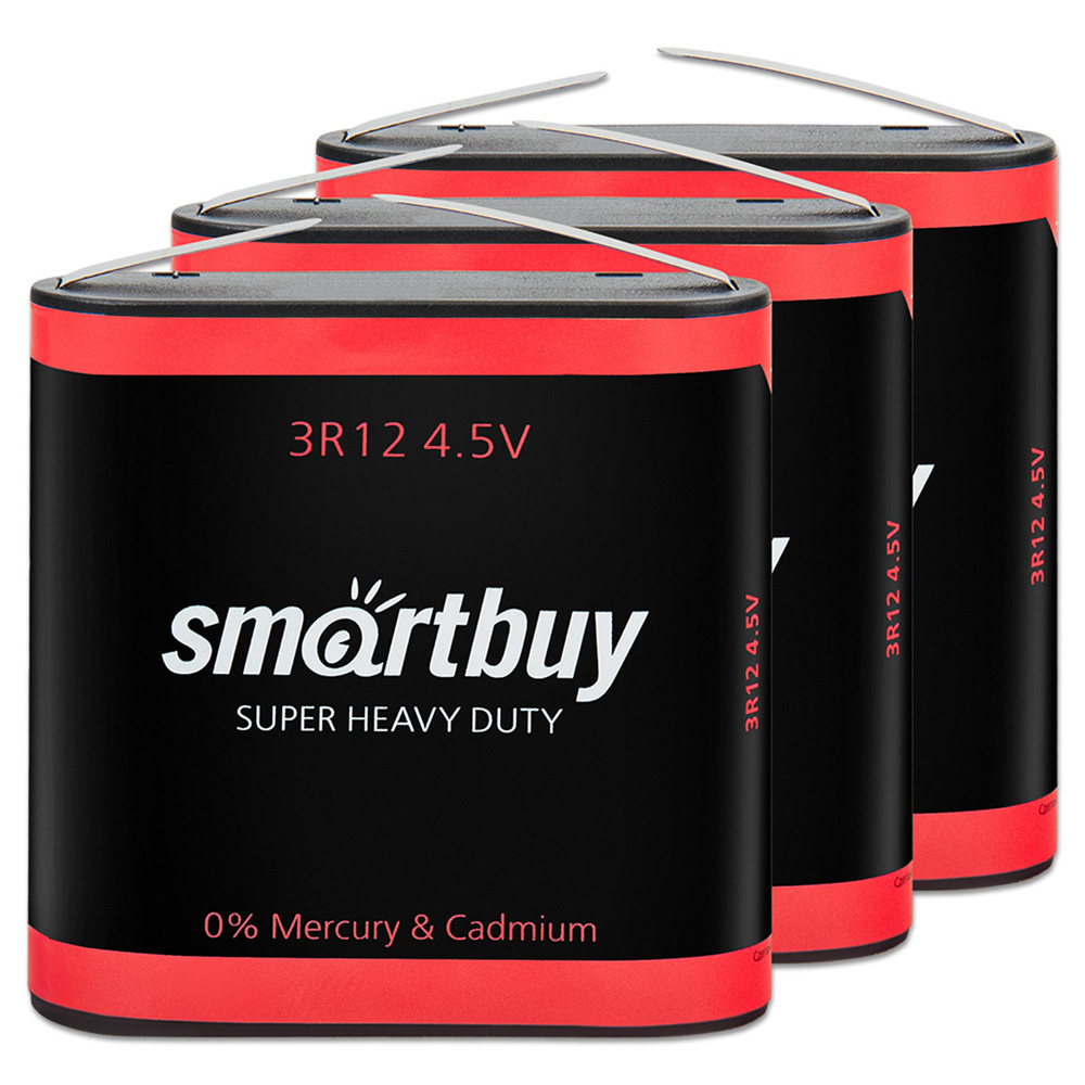 SmartBuy Батарейка 3R12, Солевой тип, 4,5 В, 3 шт - купить с доставкой ...