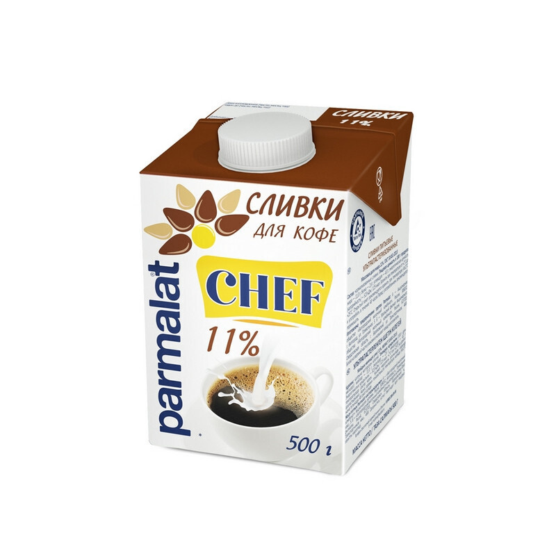 Сливки Parmalat ультрапастер. 11% 0,5л. т/пак #1