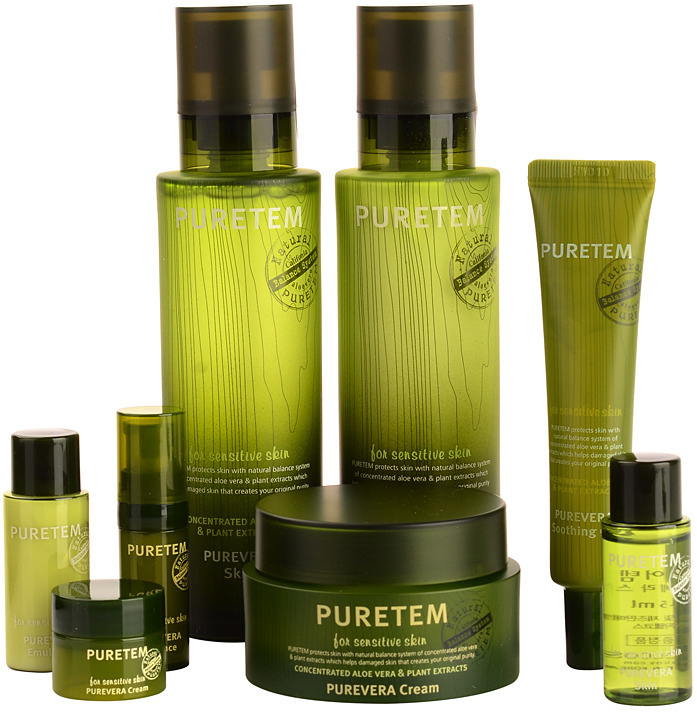 Набор для лица с экстрактом алоэ вера Welcos Puretem Purevera 3 Items Set #1