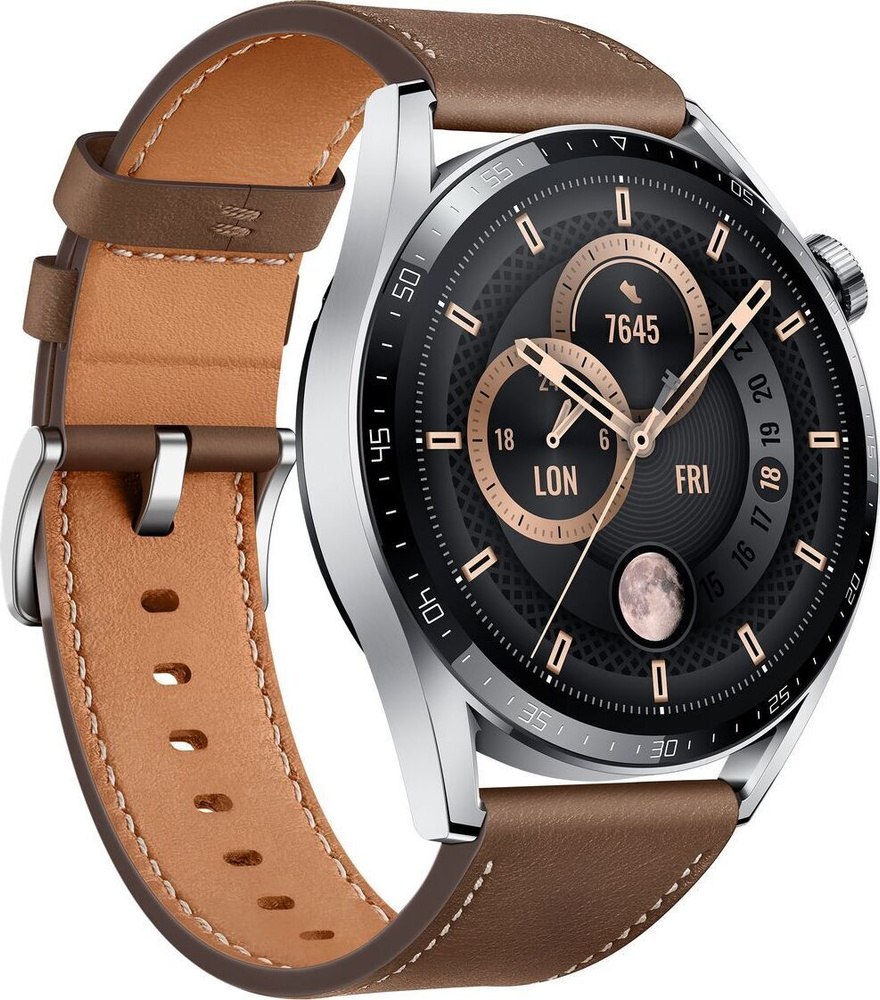 HUAWEI Умные часы WATCH GT3 Jupiter, 46mm, коричневый (Freebuds 4i в подарок). Уцененный товар  #1