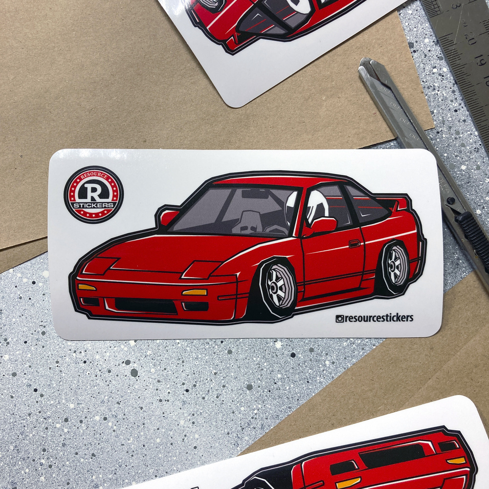 Виниловая наклейка машинка FR Legends Nissan 180SX, red, JDM, 14.5х6.5 -  купить с доставкой по выгодным ценам в интернет-магазине OZON (395603159)