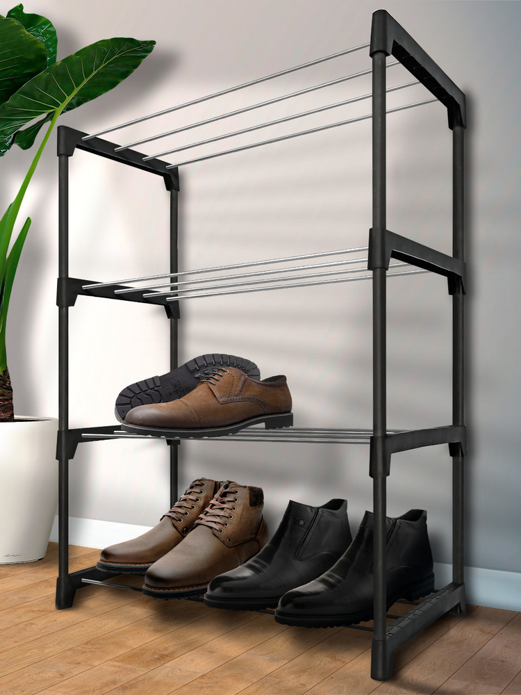 Этажерка для обуви МастерПласт 1, Сталь, 60x30x68 см - купить по выгодной цене в интернет-магазине OZON (283049789)