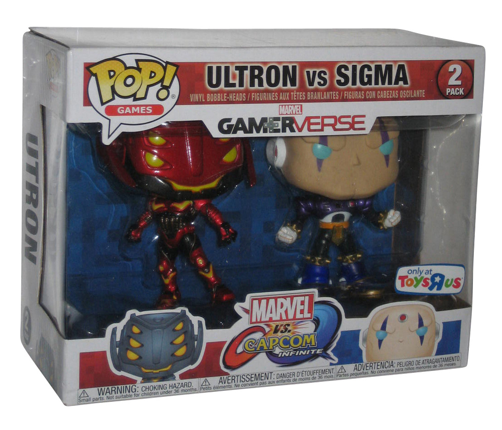 Фигурка Funko Pop! Marvel vs Capcom: Ultron vs Sigma 2-pack (Стикер ToysRUs  (Альтрон против Сигмы из игры Марвел против Капком)) - купить с доставкой  по выгодным ценам в интернет-магазине OZON (449332788)