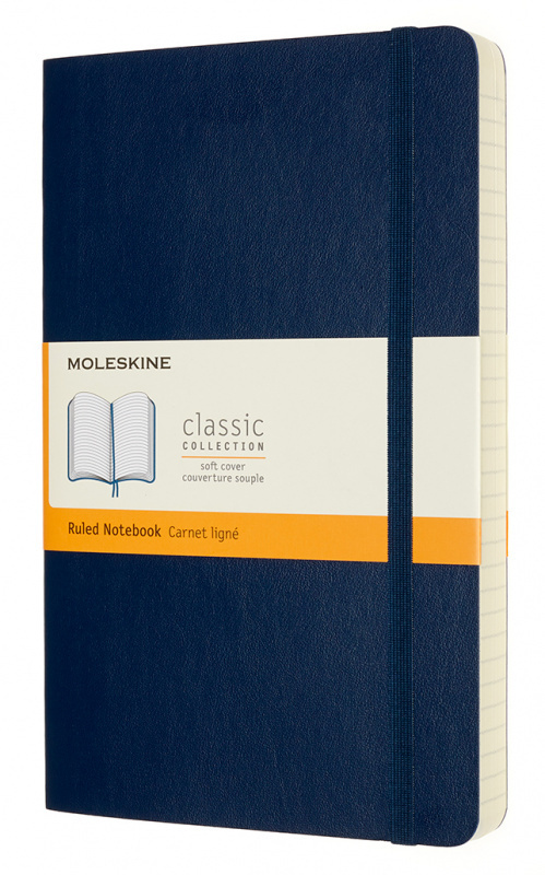 Комплект 5 шт. Блокнот Moleskine CLASSIC SOFT QP618B20 Large 130х210мм 192стр. нелинованный мягкая обложка #1