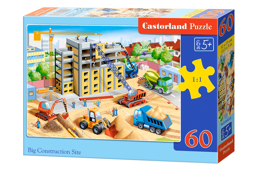 Пазл Castorland 60 деталей, элементов: Большая стройка #1