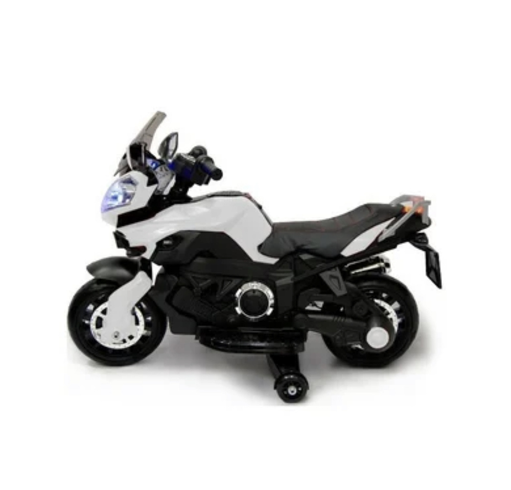 Электромотоцикл аккумуляторный детский четырехколесный со светом и ...