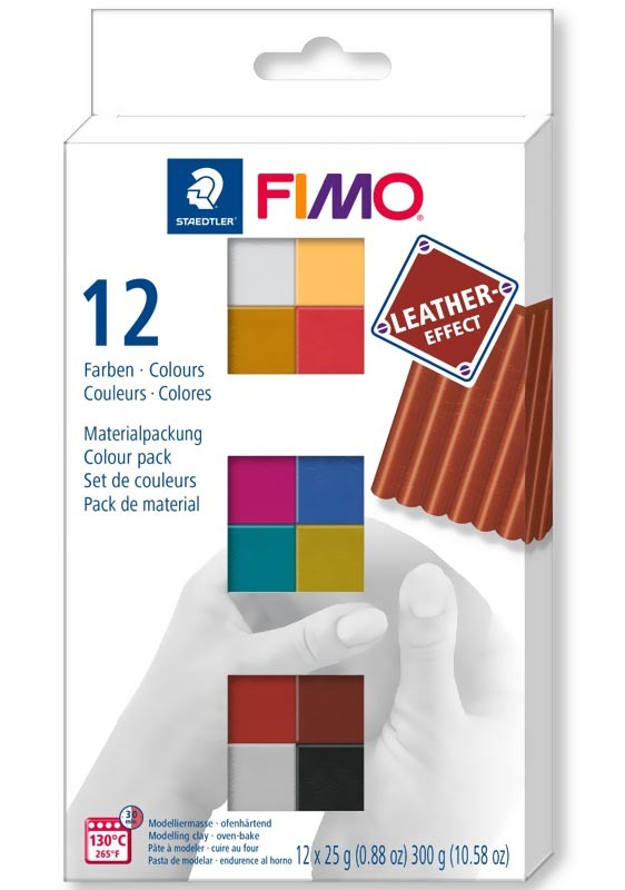 Комплект запекаемой полимерной глины Fimo leather-effect 8013 C12-2 Кожаные цвета (12х25 г.) 12 блоков #1