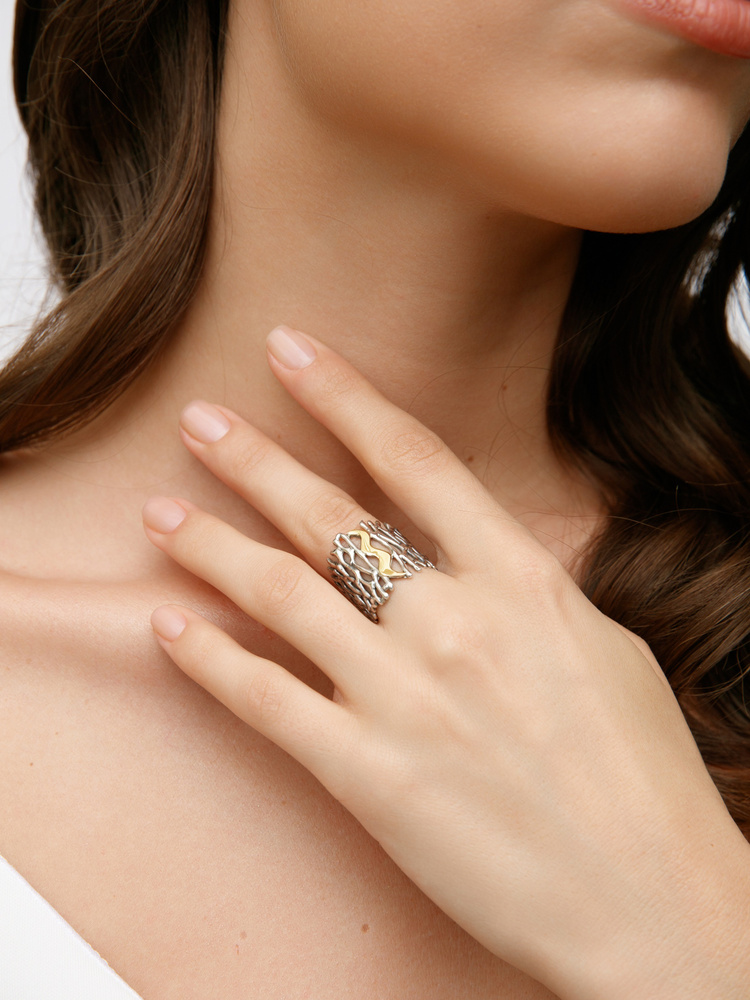 EILAT Кольцо серебряное женское широкое из Израиля - купить с доставкой ...