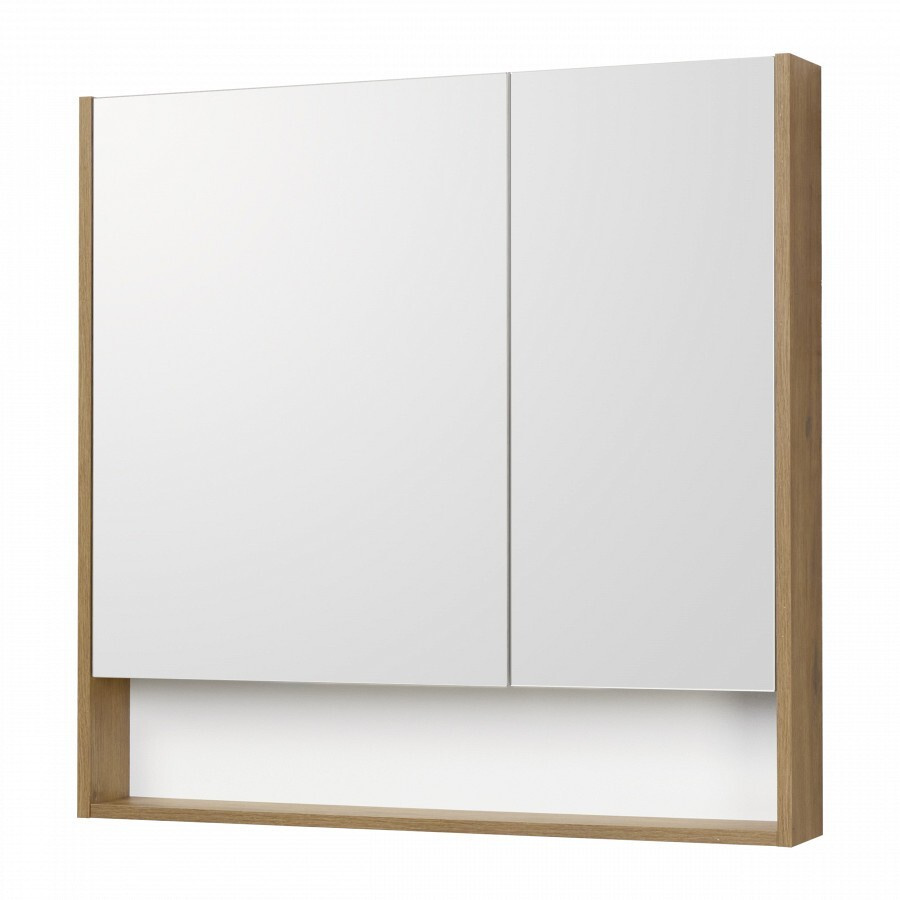 Зеркальный шкаф Акватон Сканди 90 белый, дуб рустикальный 1A252302SDZ90  #1