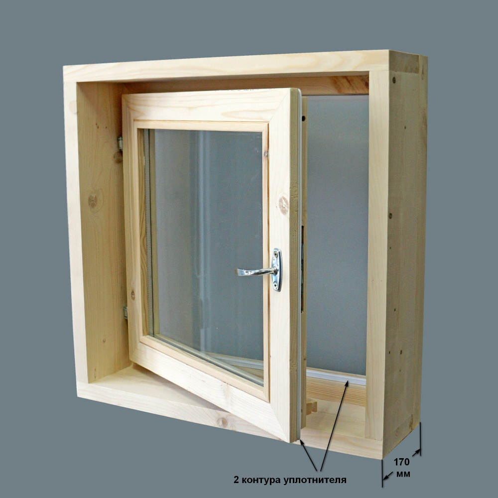 Оконный блок деревянный со стеклопакетом - купить по выгодной цене в ...