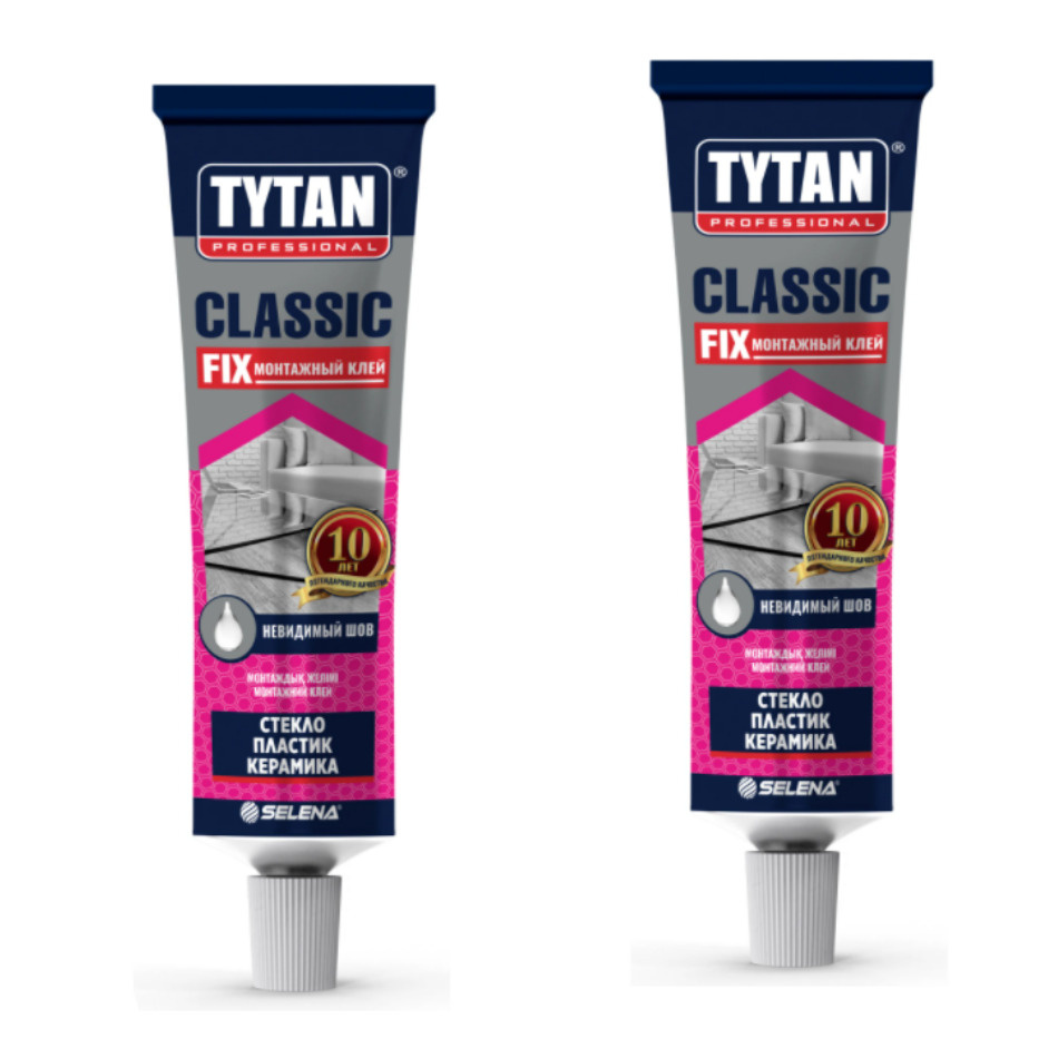 Монтажный клей Tytan Professional Classic Fix 100 мл бесцветный (2 штуки)  #1