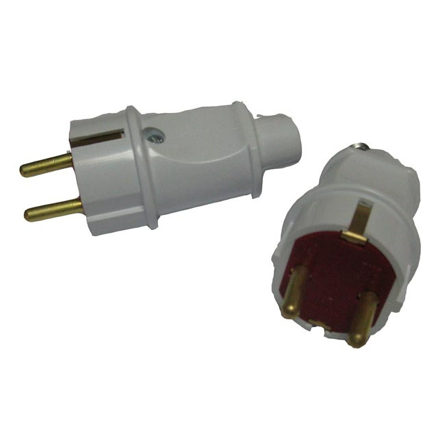 вилка штепсельная В16-005 с/з белый - купить по низкой цене в интернет ...