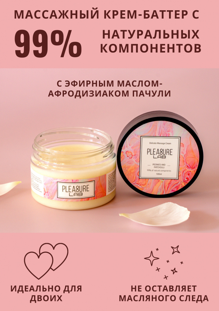 Массажный крем Pleasure Lab Delicate пионы и пачули 100 мл #1