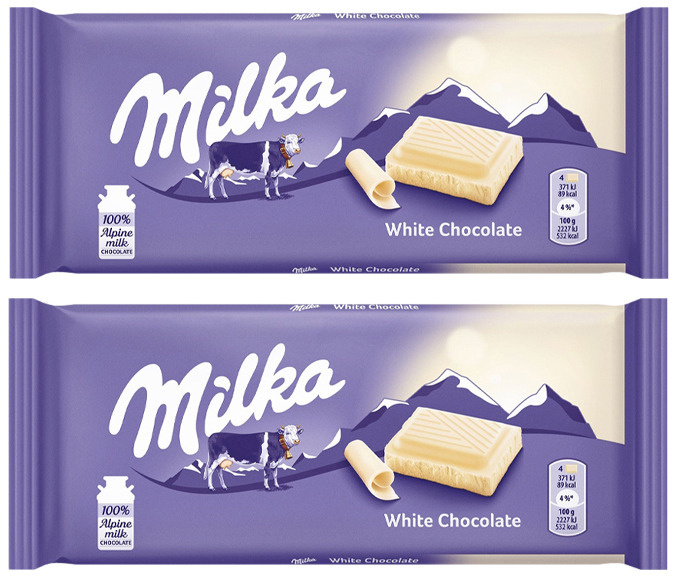 Шоколад Milka White / Милка Белый 100 гр 2шт (Германия) #1