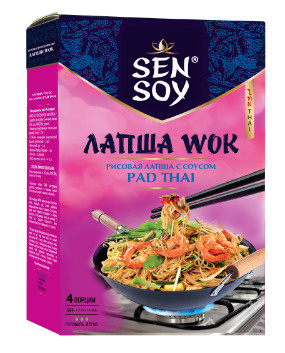 Набор для приготовления Sen Soy WOK по-тайски: Лапша рисовая с соусом Pad Thai и кунжутом, 235 г  #1