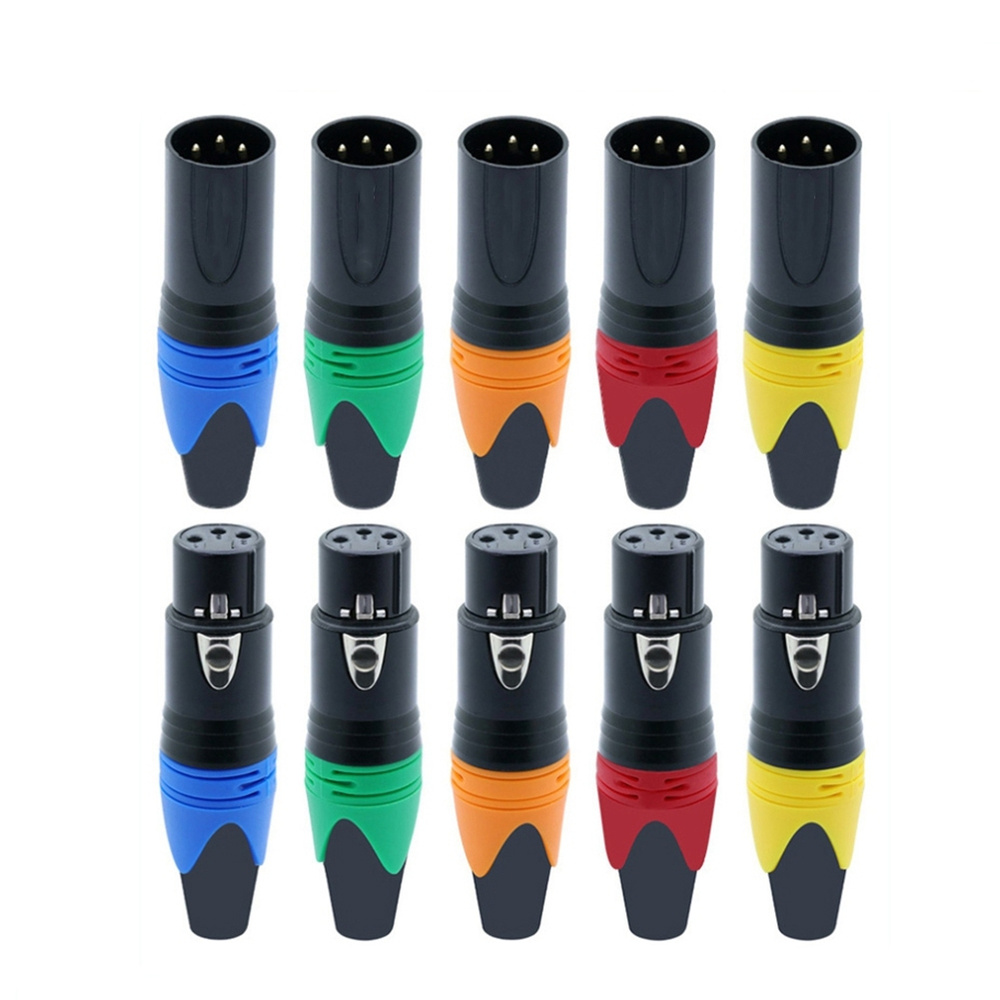 10 шт. 3-контактный XLR гнездовой разъем + 10 шт. штекерный разъем ...