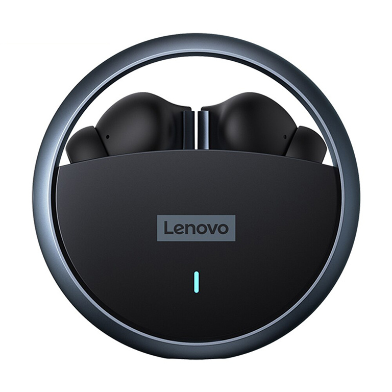 Беспроводные наушники Lenovo LP60 Черные / TWS Bluetooth наушники для компьютера и смартфона Android #1