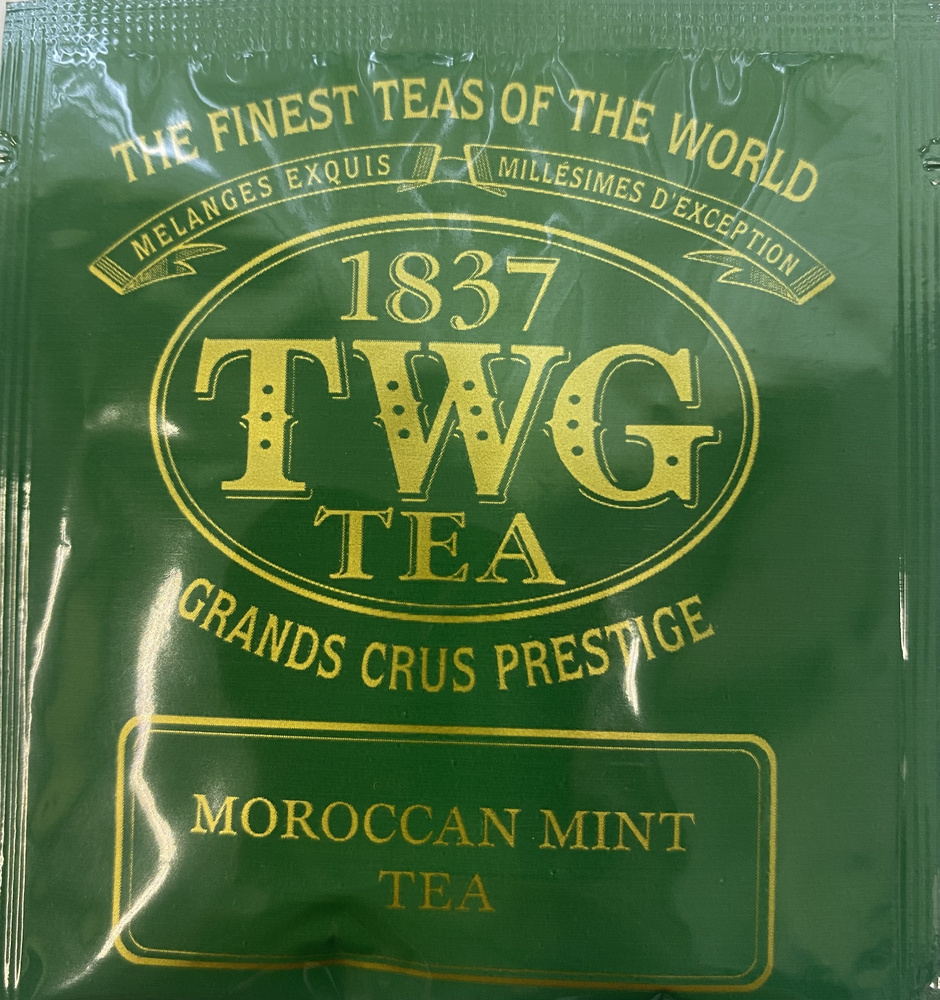 Чай в шелковом пакетике TWG Moroccan Mint Tea, Зеленый, 2,5 г. Сингапур. 10 пакетиков  #1