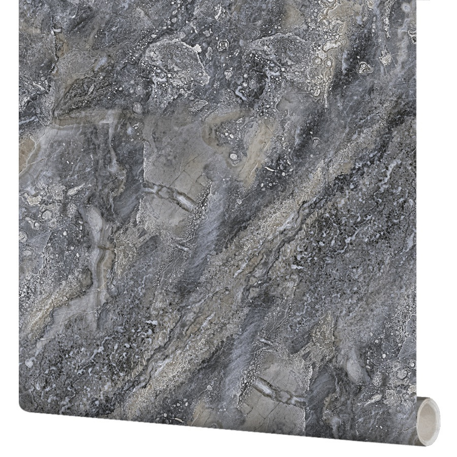 Пленка самоклеющаяся "Мрамор темно-серый", камень, для мебели и декора, 64x270 см (Арт. 64-689)  #1