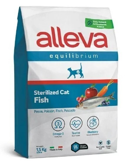 Сухой корм для кошек ALLEVA EQUILIBRIUM CHICKEN STERILIZED CAT Аллева корм Эквилибриум для кастрированных #1