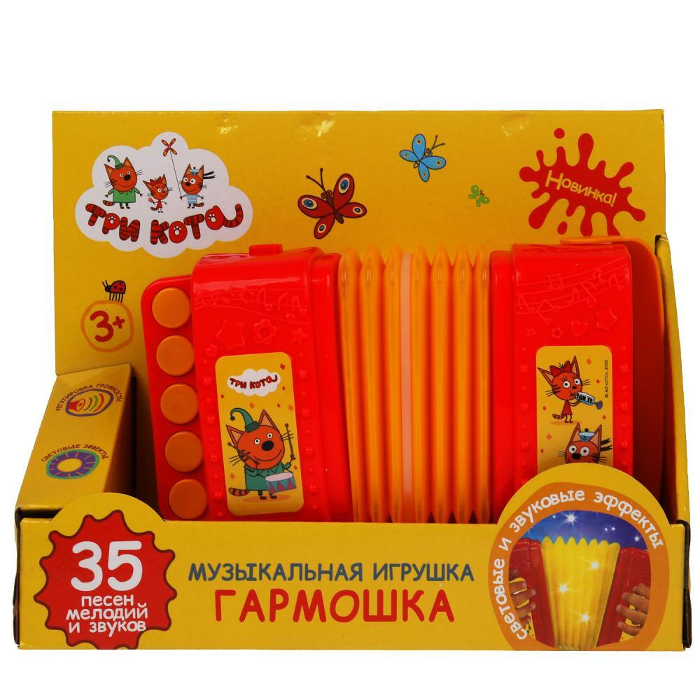 Музыкальная игрушка Гармошка Три кота 35 песен, мелодий и звуков