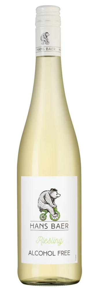 Вино безалкогольное белое полусухое Hans Baer Ханс Баер Рислинг 0,75л, Германия  #1
