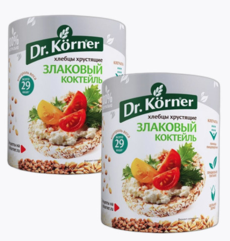 Dr. Korner Хлебцы злаковый коктейль кукурузно-рисовые, 90 г #1