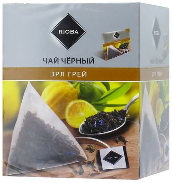 Чай чёрный RIOBA Эрл Грей в пакетиках, 20 шт. по 2 г. #1