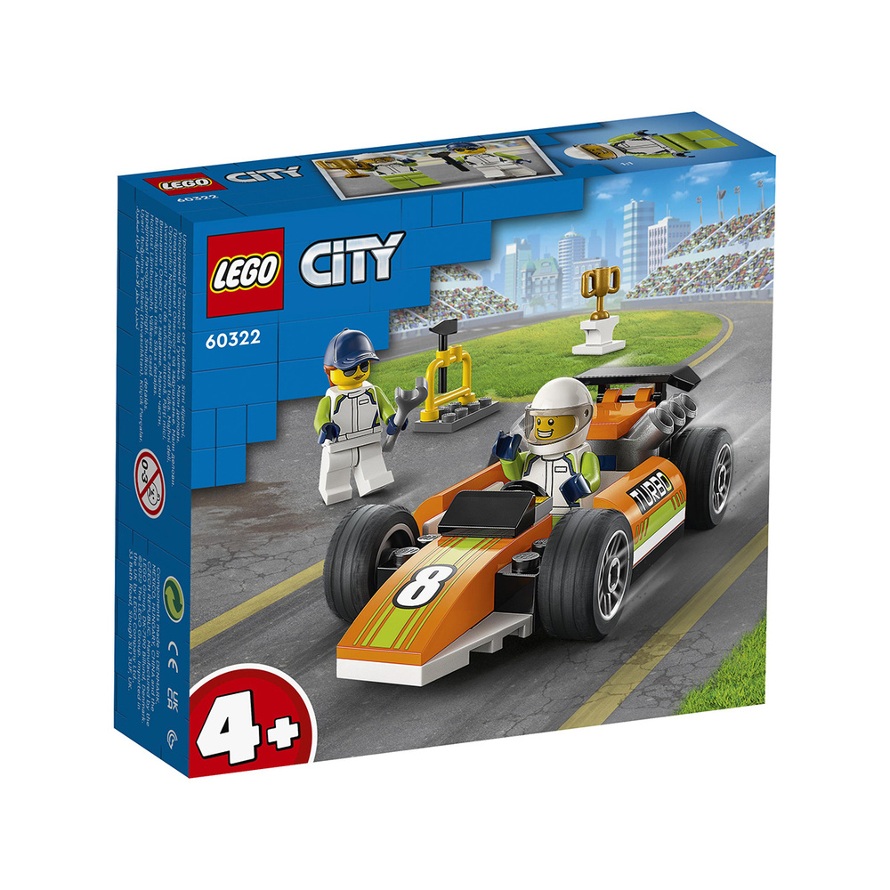 Конструктор LEGO City 60322 Гоночный автомобиль - купить с доставкой по  выгодным ценам в интернет-магазине OZON (711282711)