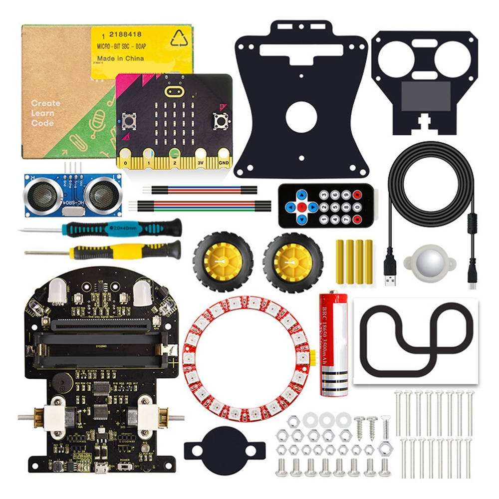 Mini Smart MicroBit V2 Robot Car для Micro: Bit Robot Car Kit ...