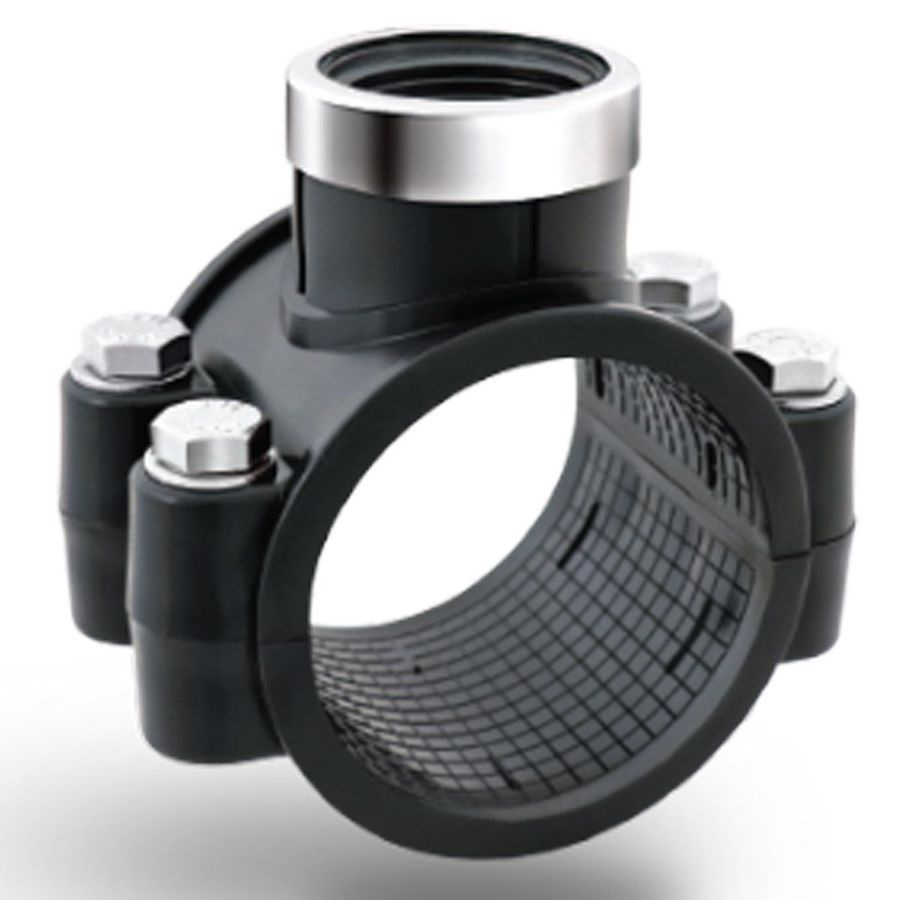 Седелка пнд d 125х2" (врезка в трубу) для ПЭ труб с кольцом Poelsan ...