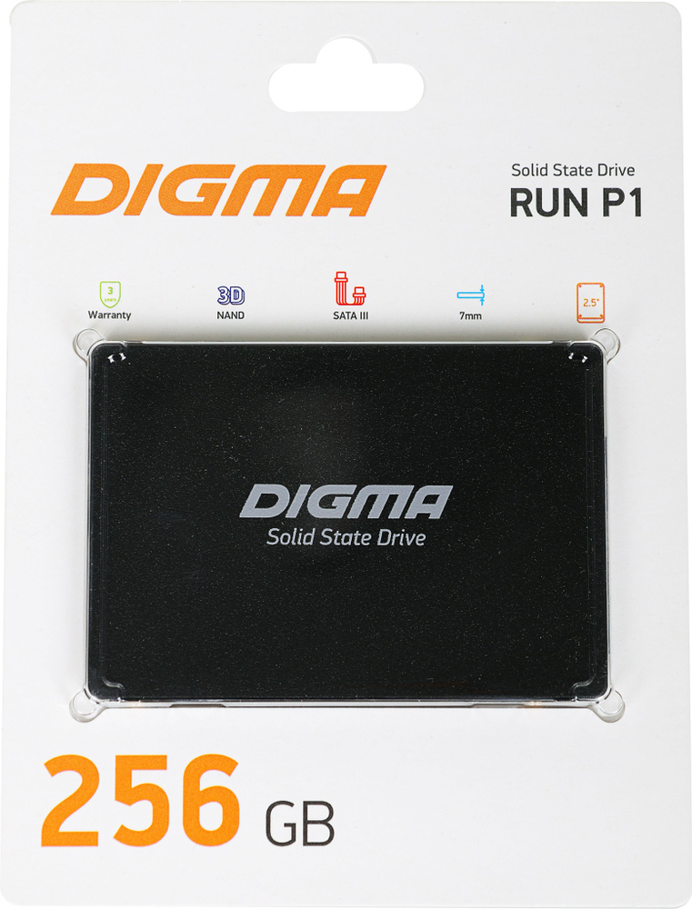 Digma 256 ГБ Внутренний SSD-диск SATA III Run P1 (DGSR2256GP13T) #1