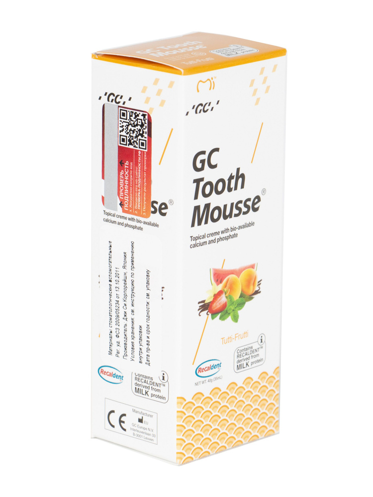 Зубной гель GC Tooth Mousse (Тусс Мусс) для восстановления эмали ...