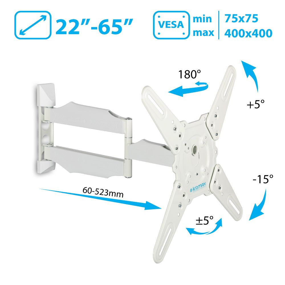 Установка кронштейна kromax для телевизора на стену
