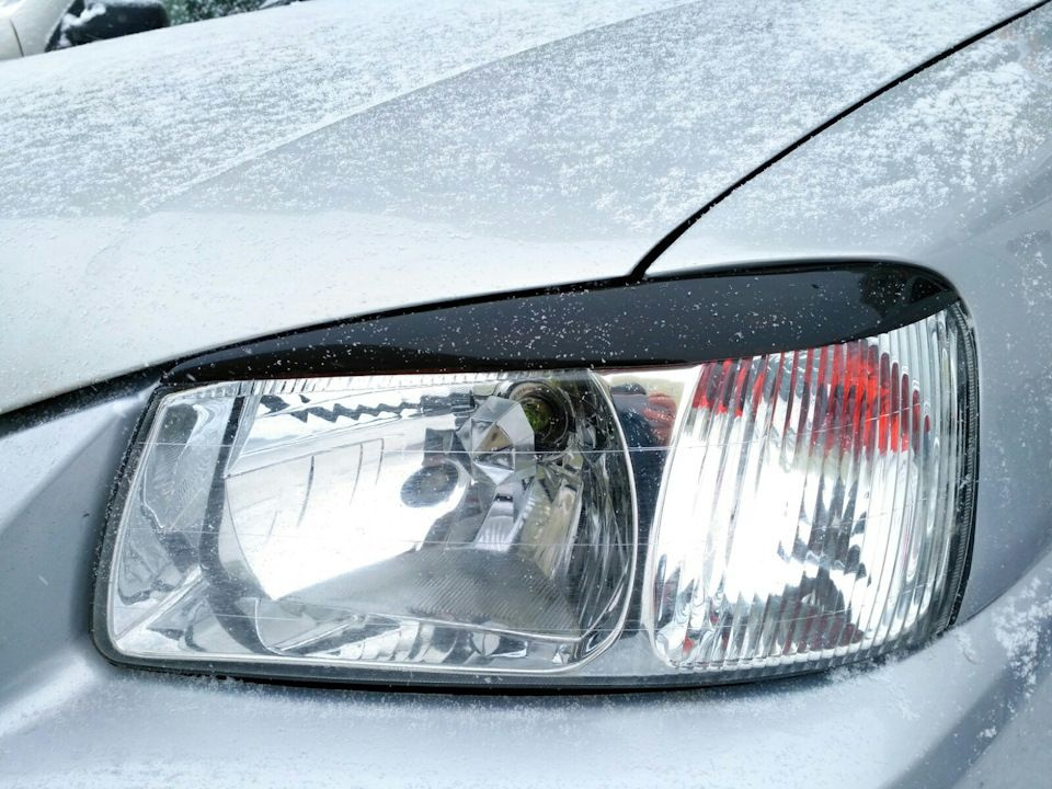 Реснички на Фары - Hyundai Accent / Накладки на фары Хендай Акцент ...