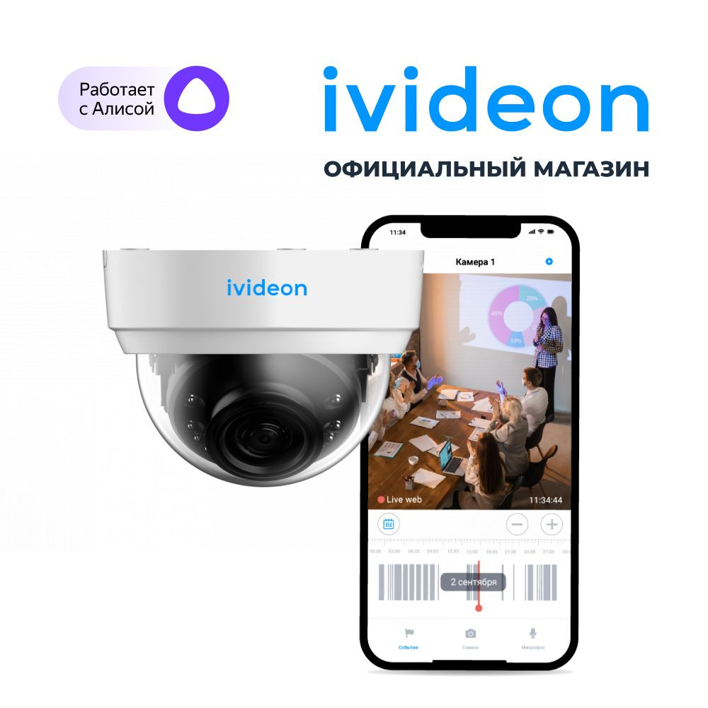 Камера видеонаблюдения Ivideon series_ivideon 1920×1080 Full HD - купить по  низким ценам в интернет-магазине OZON (297679150)