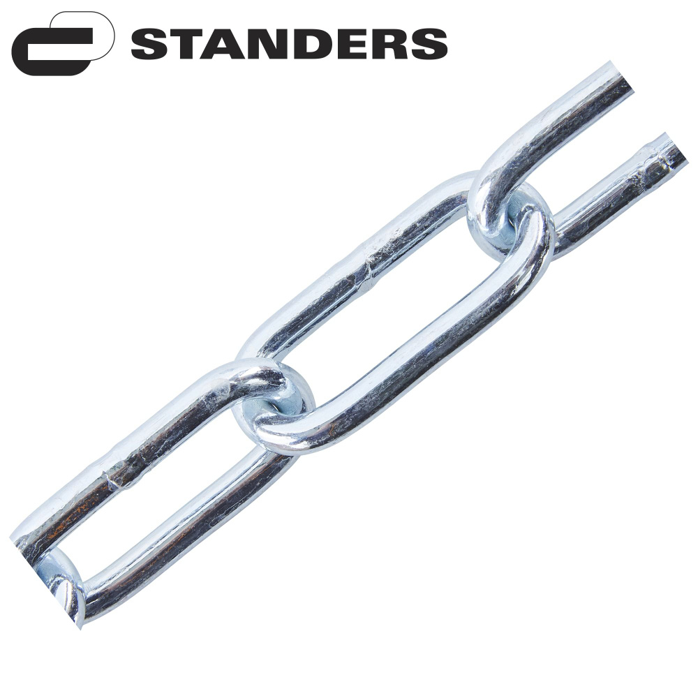 Цепь Standers оцинкованная сталь длинное звено 6 мм 5 м/уп. #1