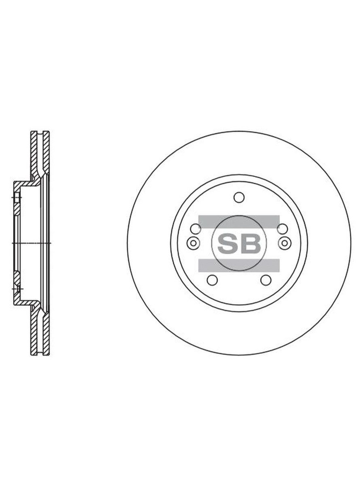 Диск тормозной передний 2 шт HYUNDAI i30 12- SANGSIN BRAKE SD1135 ...