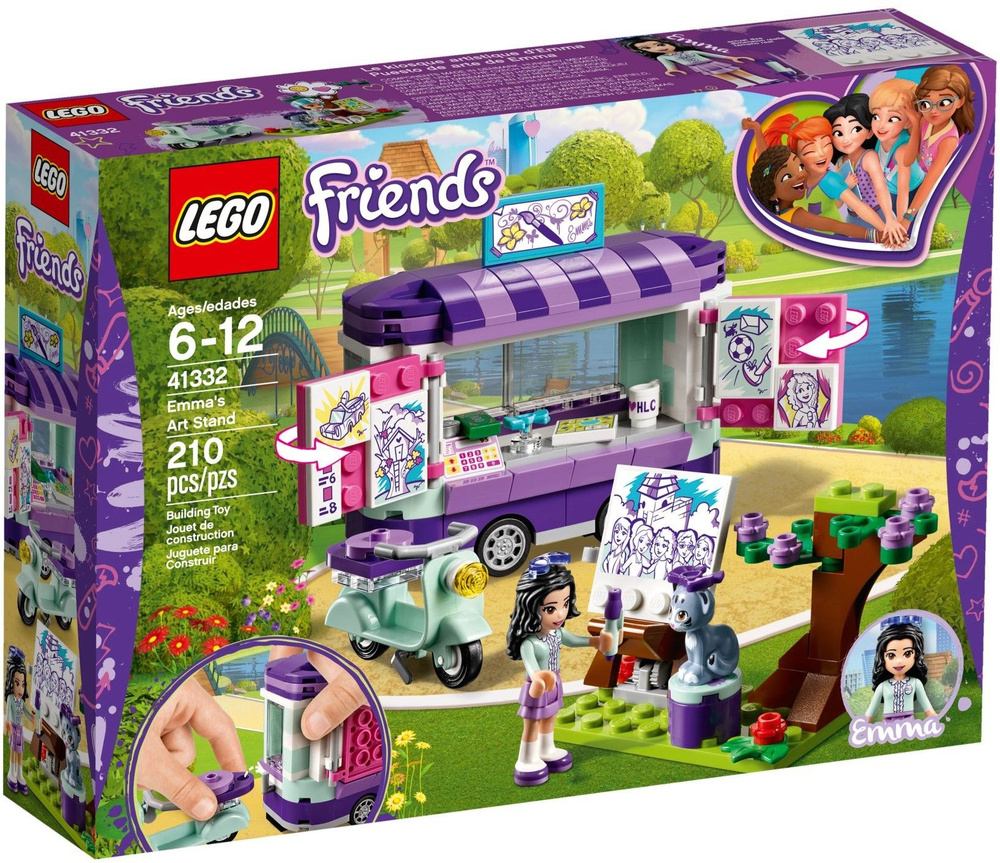 Конструктор LEGO FRIENDS 41332 Передвижная творческая мастерская Эммы -  купить с доставкой по выгодным ценам в интернет-магазине OZON (442057457)