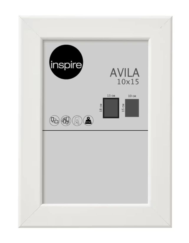 Рамка Inspire Avila 10x15 см мдф цвет белый, 1 шт #1