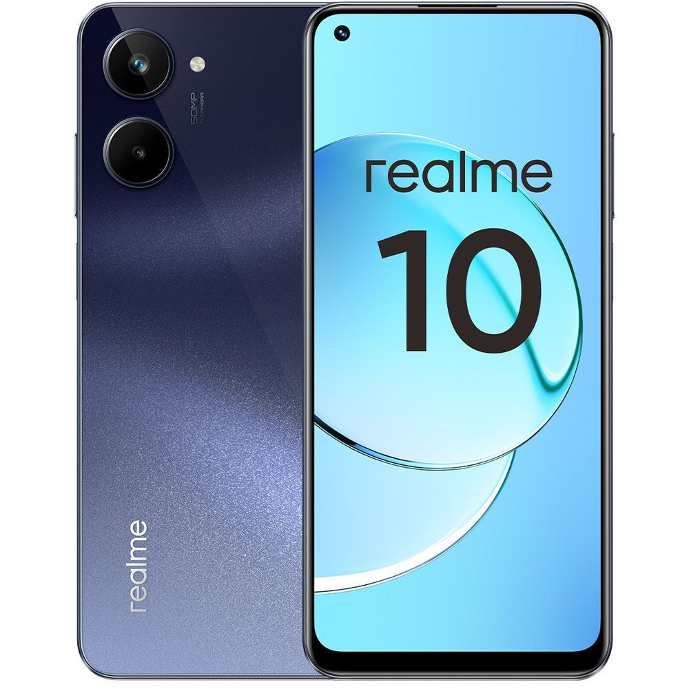 realme Смартфон Realme 10 4G 8/256 ГБ, черный #1