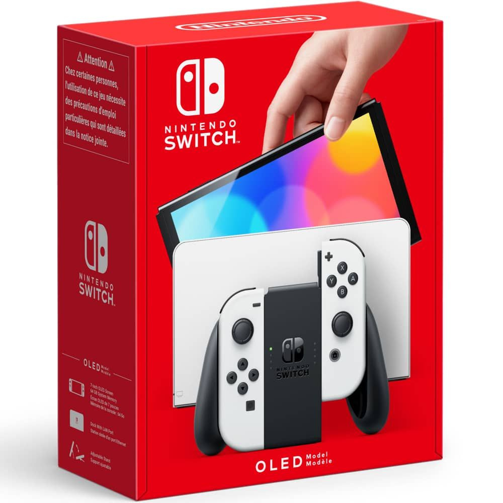 Игровая консоль Nintendo Switch OLED-модель (белая) - купить с доставкой по  выгодным ценам в интернет-магазине OZON (805472405)