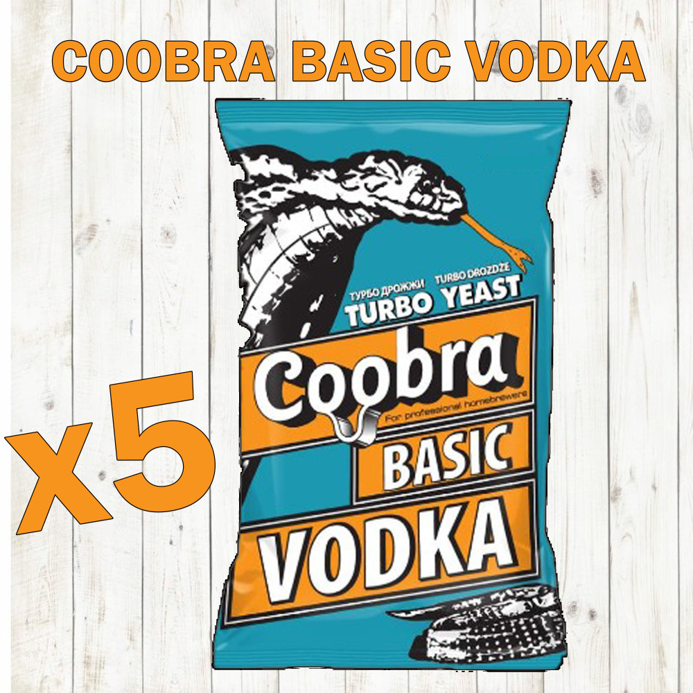 Дрожжи Coobra Basic Vodka 65гр 5шт (Спиртовые турбо дрожжи Кобра Водка) -  купить с доставкой по выгодным ценам в интернет-магазине OZON (289035730)