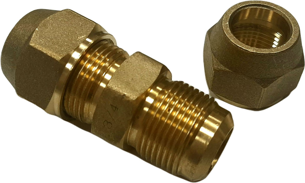 Комплект для соединения медной трубы 3/4" / штуцер + 2 гайки, Kompekt 3 ...