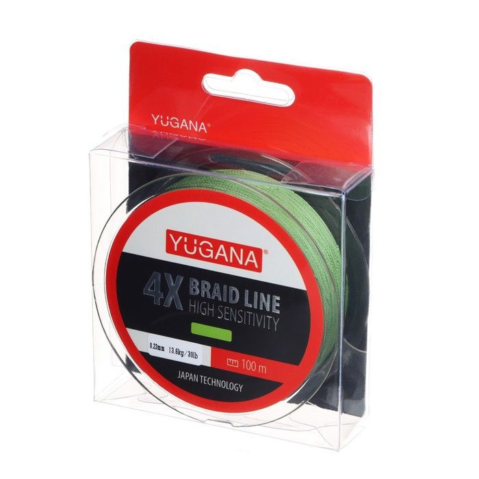 Леска плетеная X4 PE Green, 0.23 mm, 100 m #1
