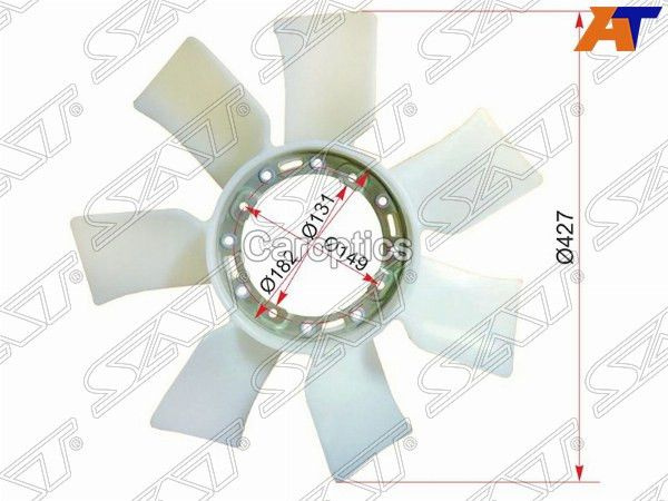 Крыльчатка вентилятора радиатора охлаждения правая для Тойота Краун ...