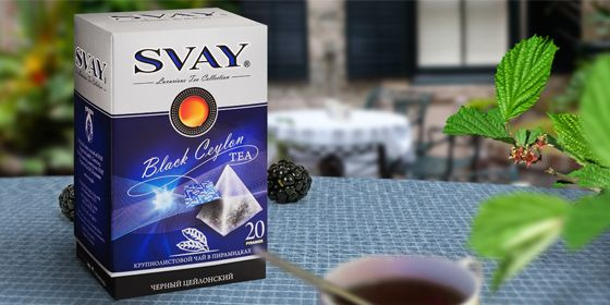 Чай в пакетиках SVAY BLACK CEYLON ( ЧЕРНЫЙ ЦЕЙЛОН ) 20 шт * 2,5 г Черный цейлонский чай  #1