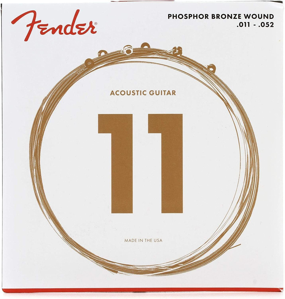 Струны для акустической гитары FENDER STRINGS NEW ACOUSTIC 60CL PHOSPHOR BRONZE BALL 11-52  #1