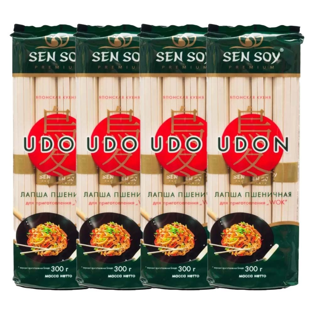 Лапша пшеничная Sen Soy Premium Удон (Udon), 300 г - 4 шт - купить с ...